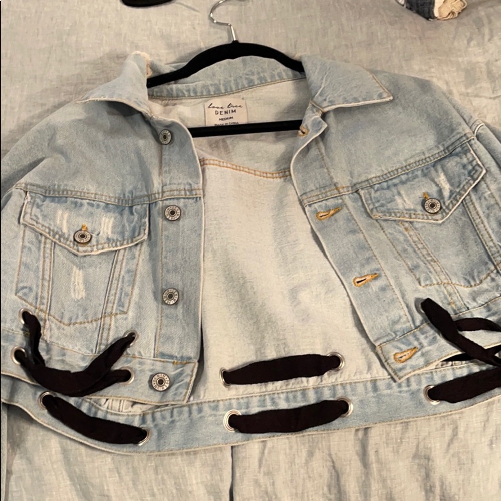 Cropped jean jacket